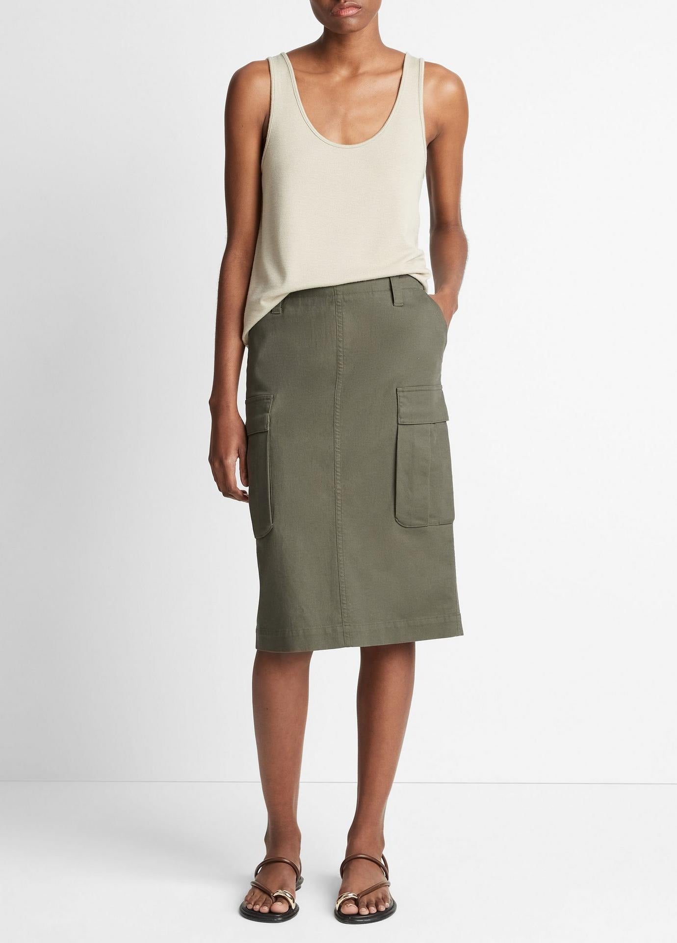 Vince Utility Cargo Skirt in Night Pine