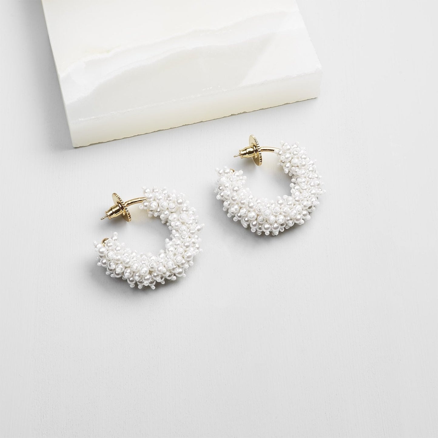 Mignonne Gavigan Taylor Mini Hoops in White Gold