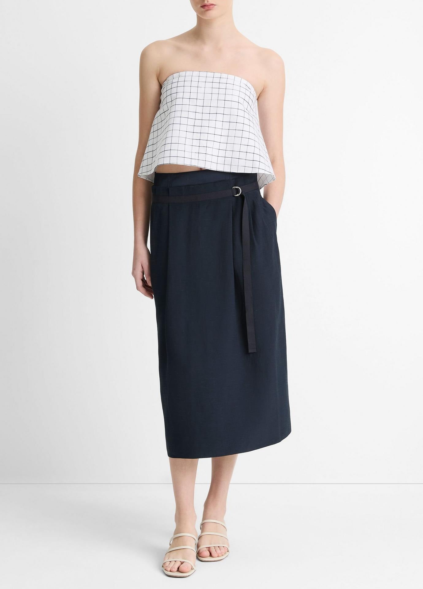 Vince Double Waist D-Ring Skirt in Coastal