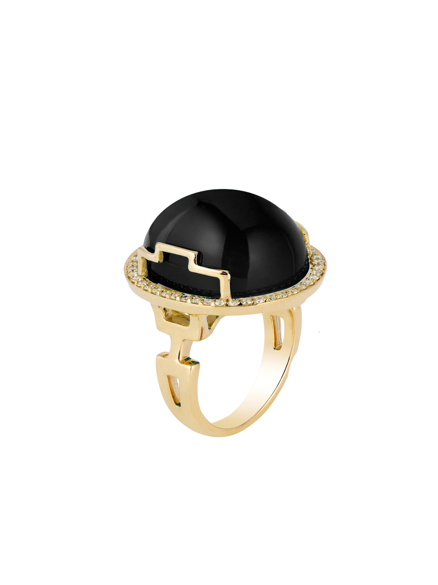 Goshwara The Rock N Roll Collection Bold Stone Ring in Onyx