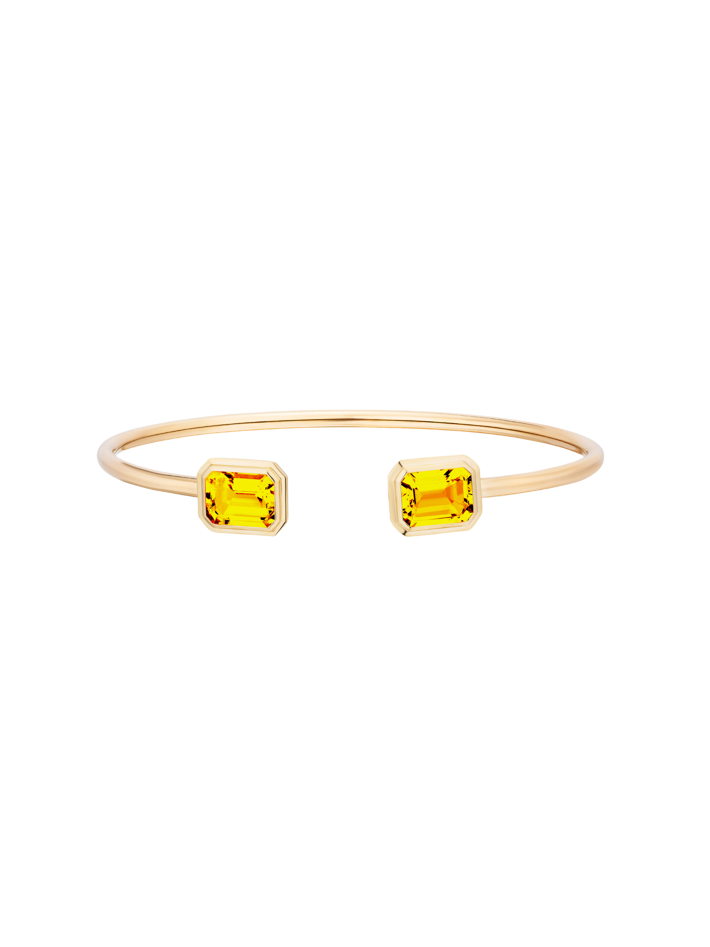 Goshwara The Manhattan Collection Open Edge Bracelet in Citrine