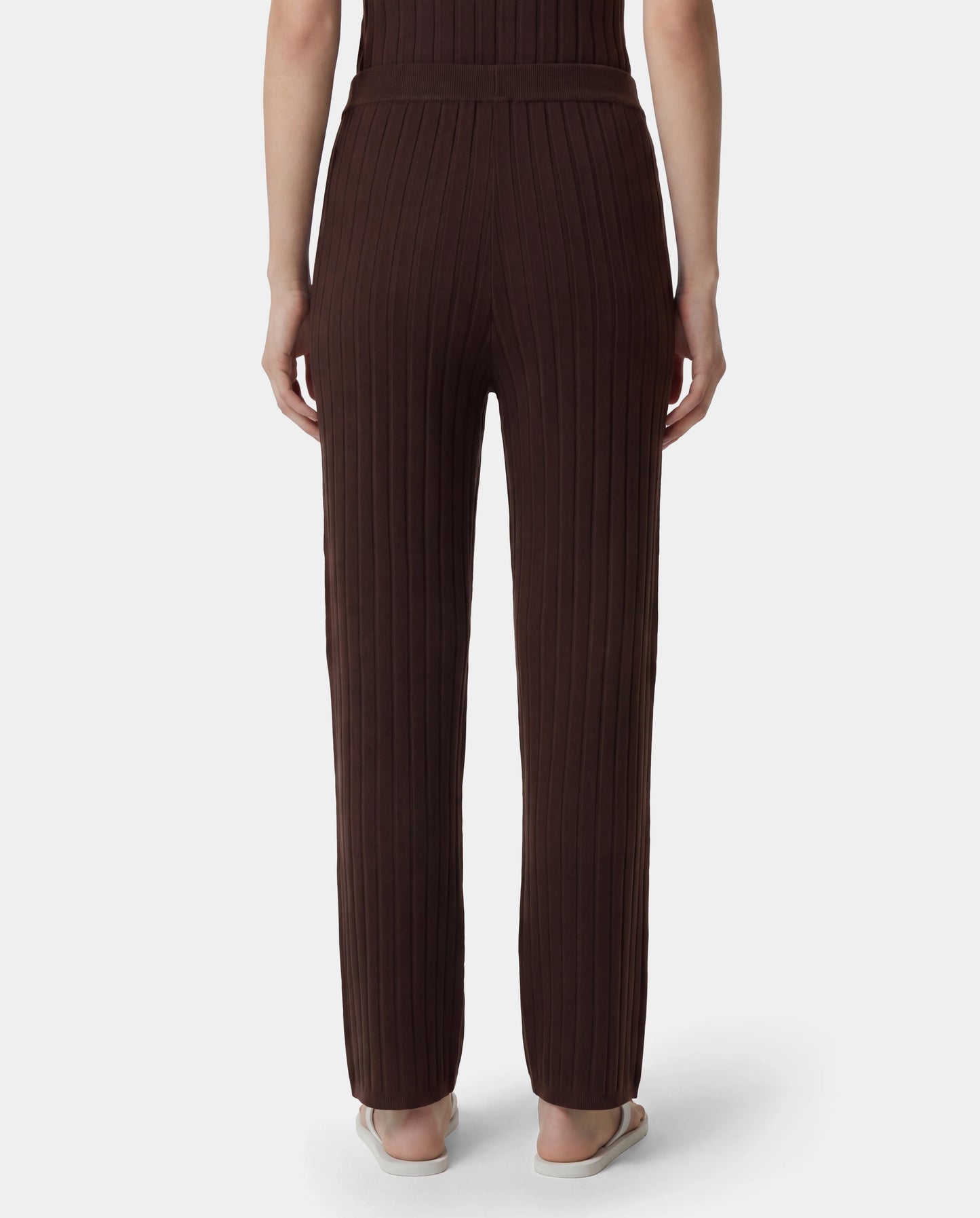 Sporty & Rich SRC Ribbed Trousers in Cioco