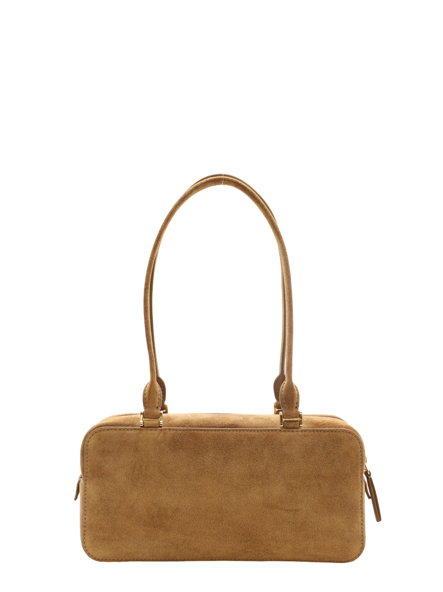 Veronica Beard Suede Boxy Shoulder Bag in Acorn
