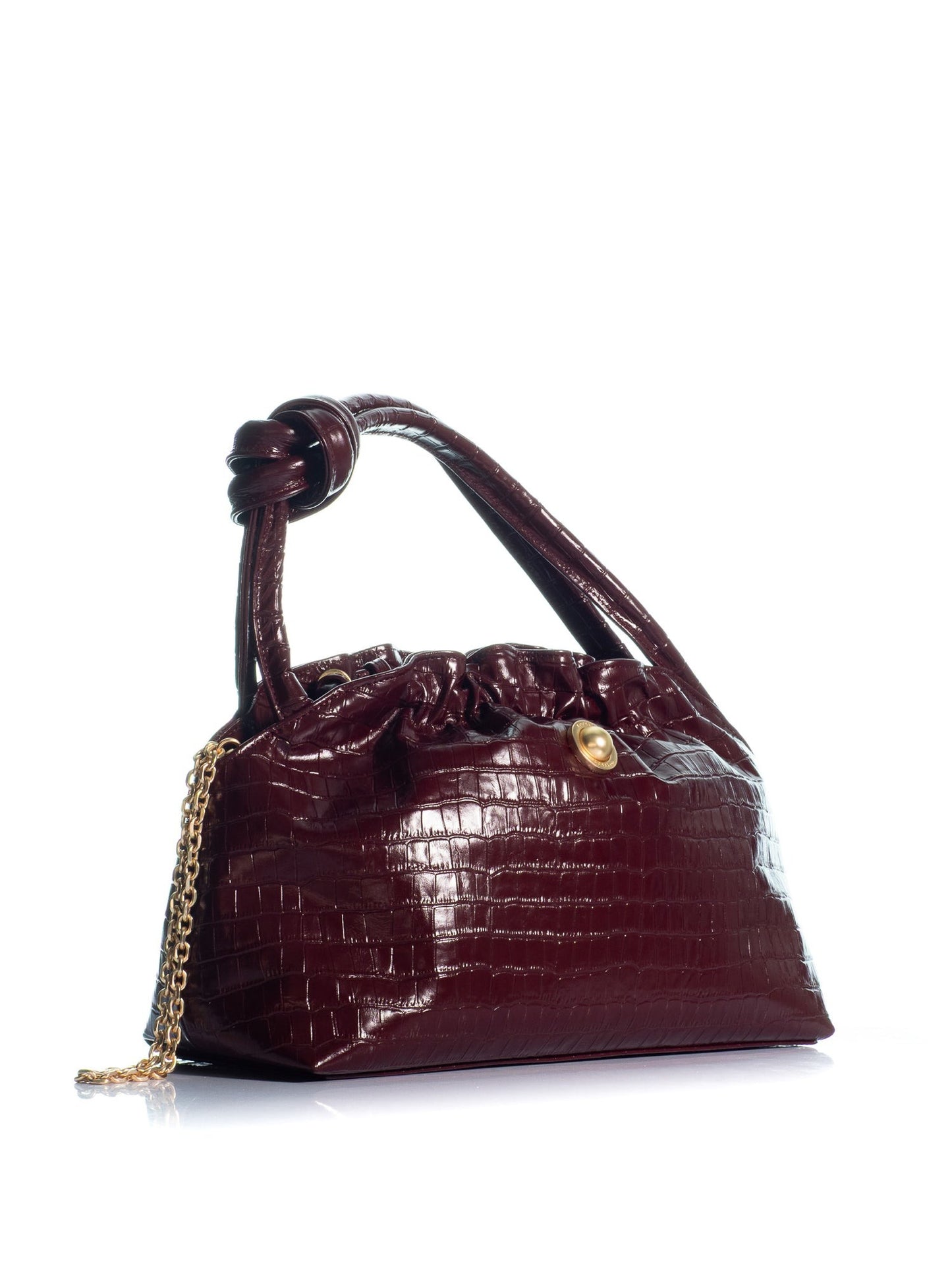 Kooreloo The Swan Maxi in Burgundy Croc