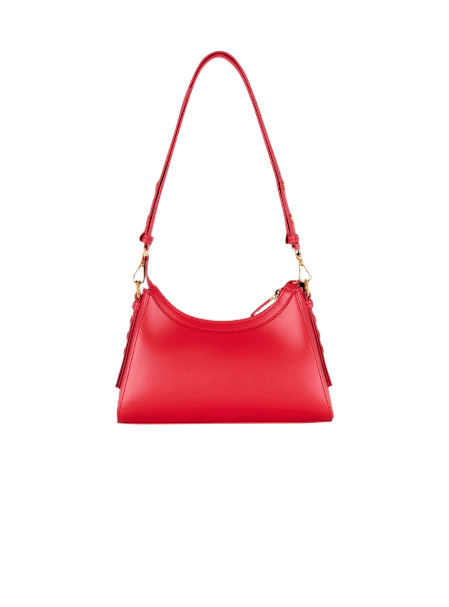 Balmain B-Buzz Hobo-Calfskin Hobo Bag in Rouge