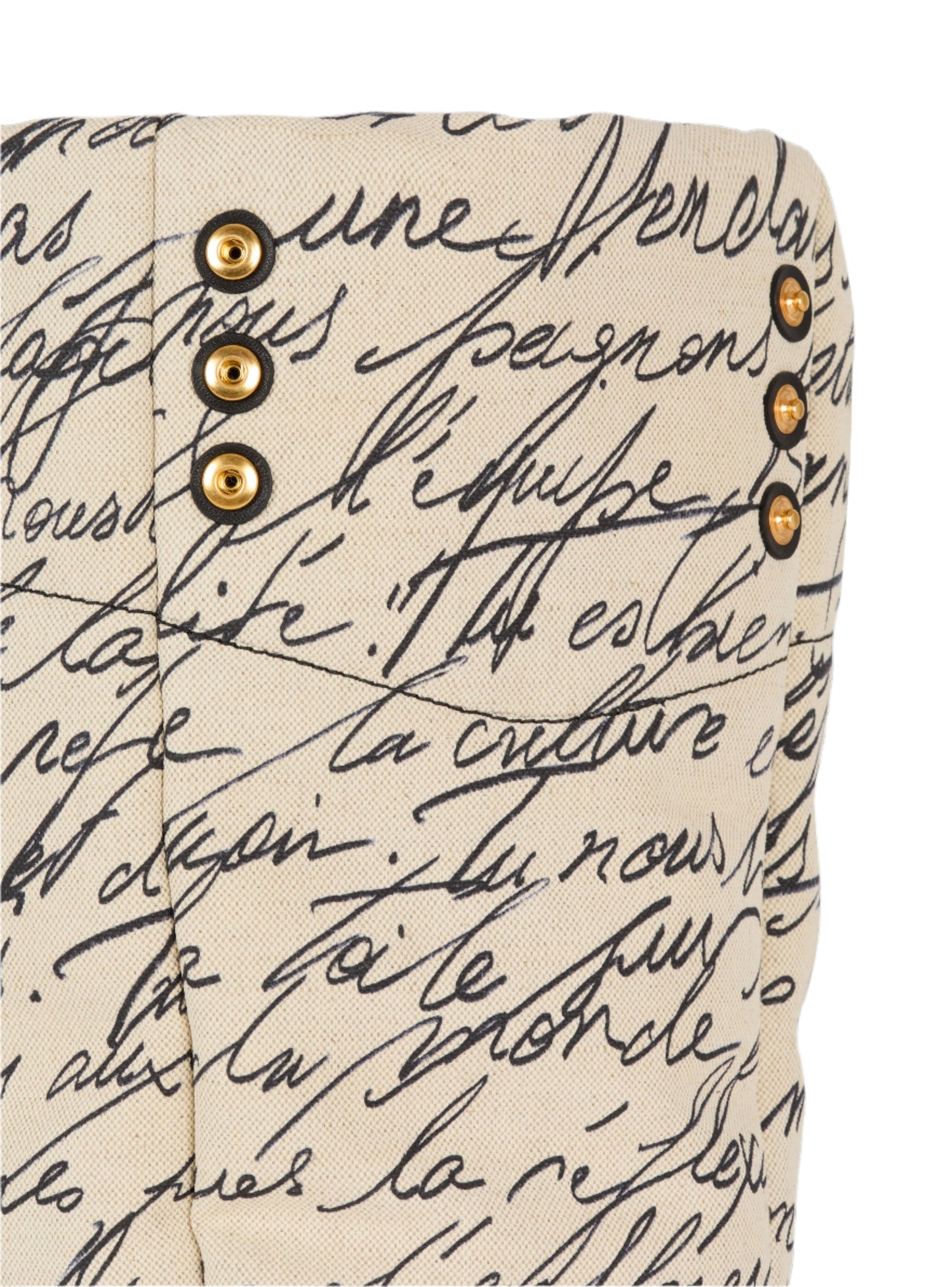 Balmain 1945 Soft Cabas XXL-Love Letter Canvas in Naturel/Noir