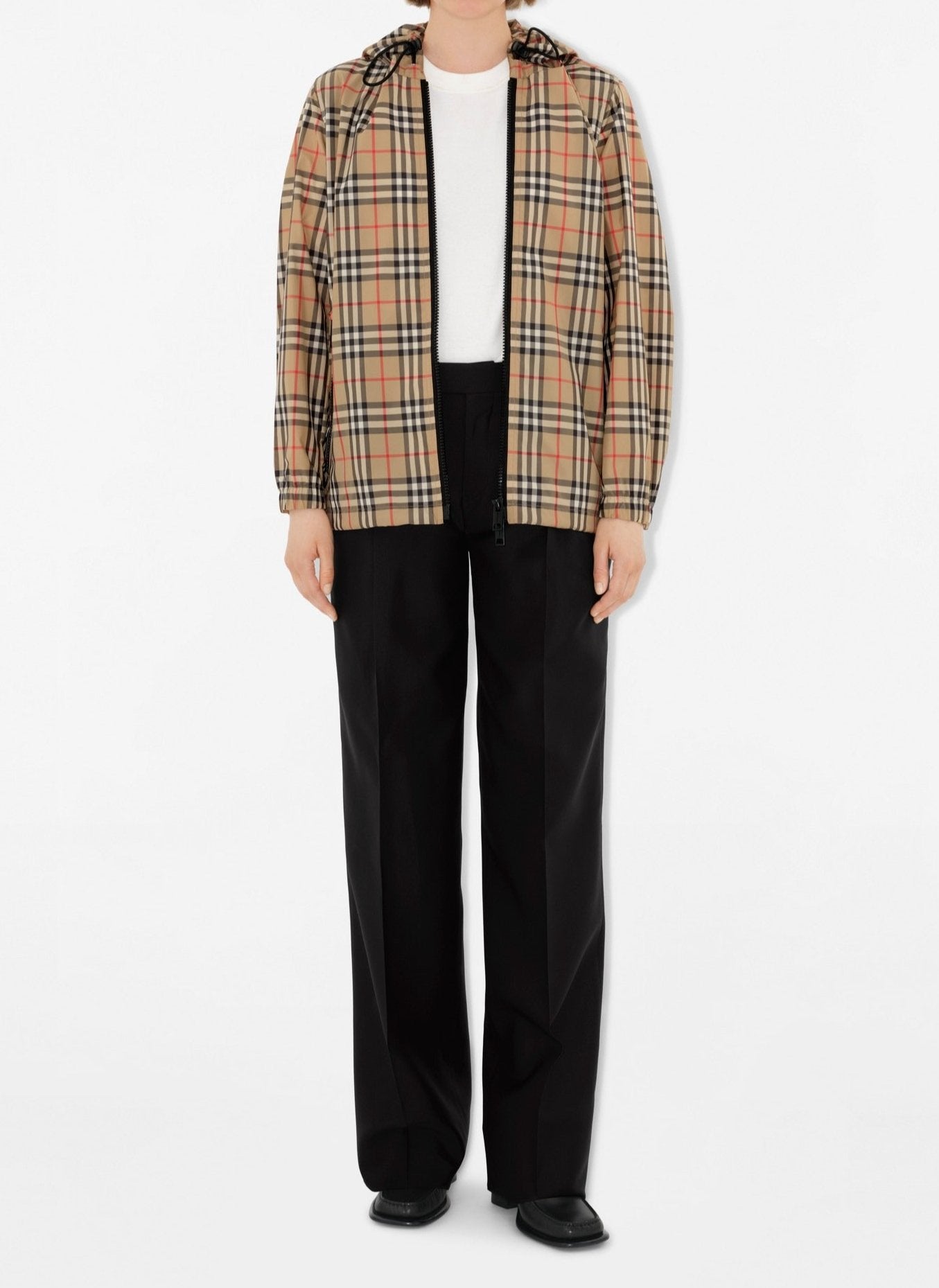 Burberry Everton Check Raincoat Jacket in Archive Beige