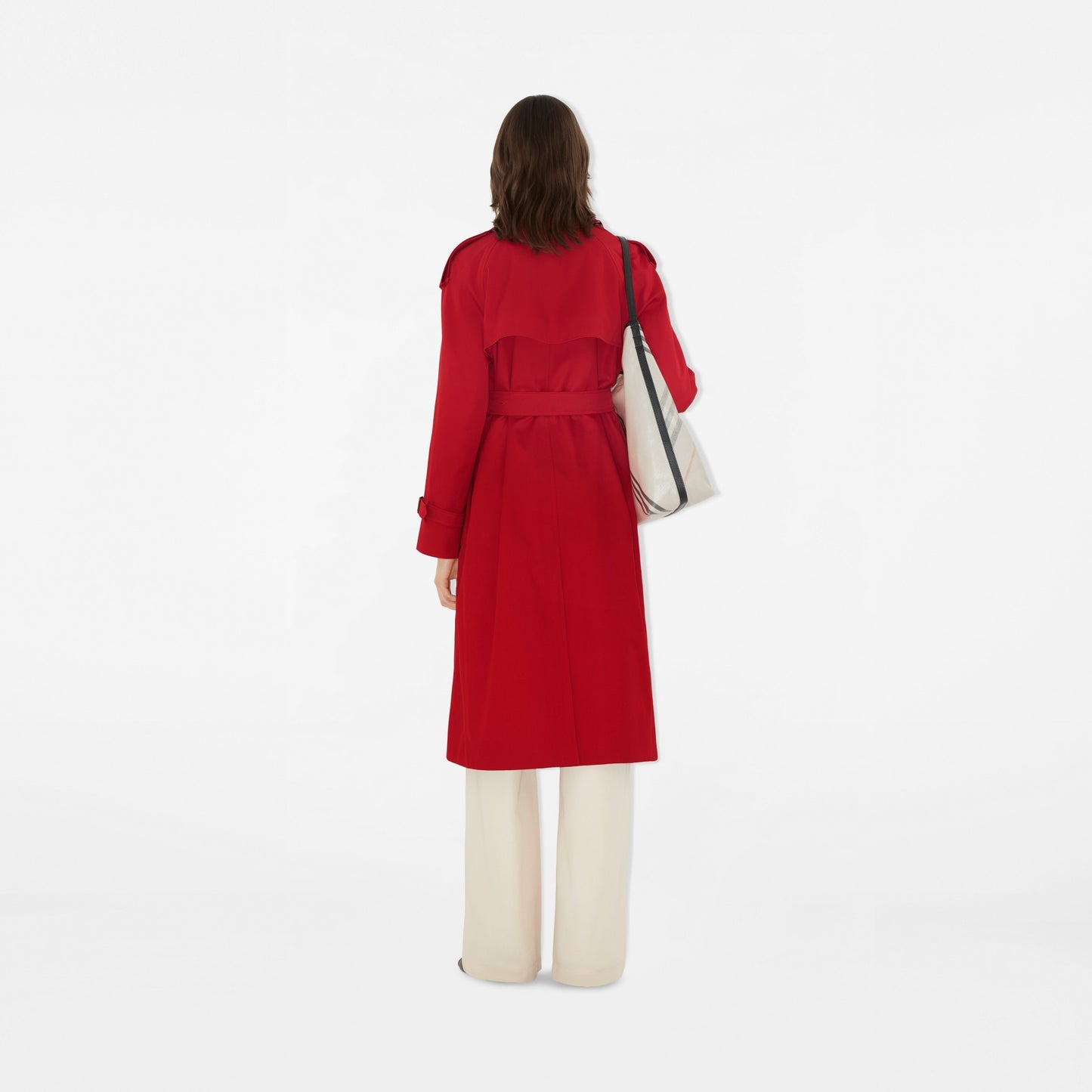 Burberry Long Castleford Trench Coat in Currant