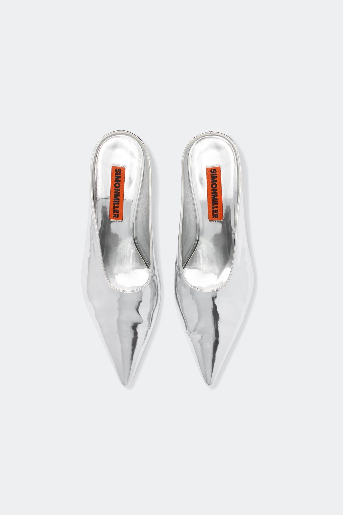 Simon Miller Chrome Pointed Gala Mule in Silver