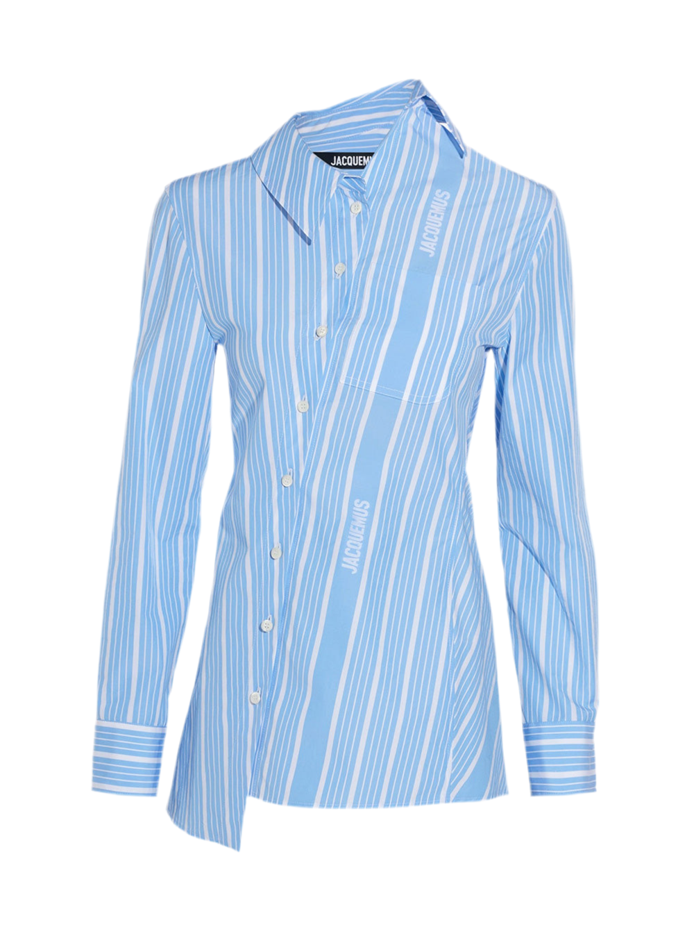 Jacquemus The Pablo Shirt in Jacquard Blue/White