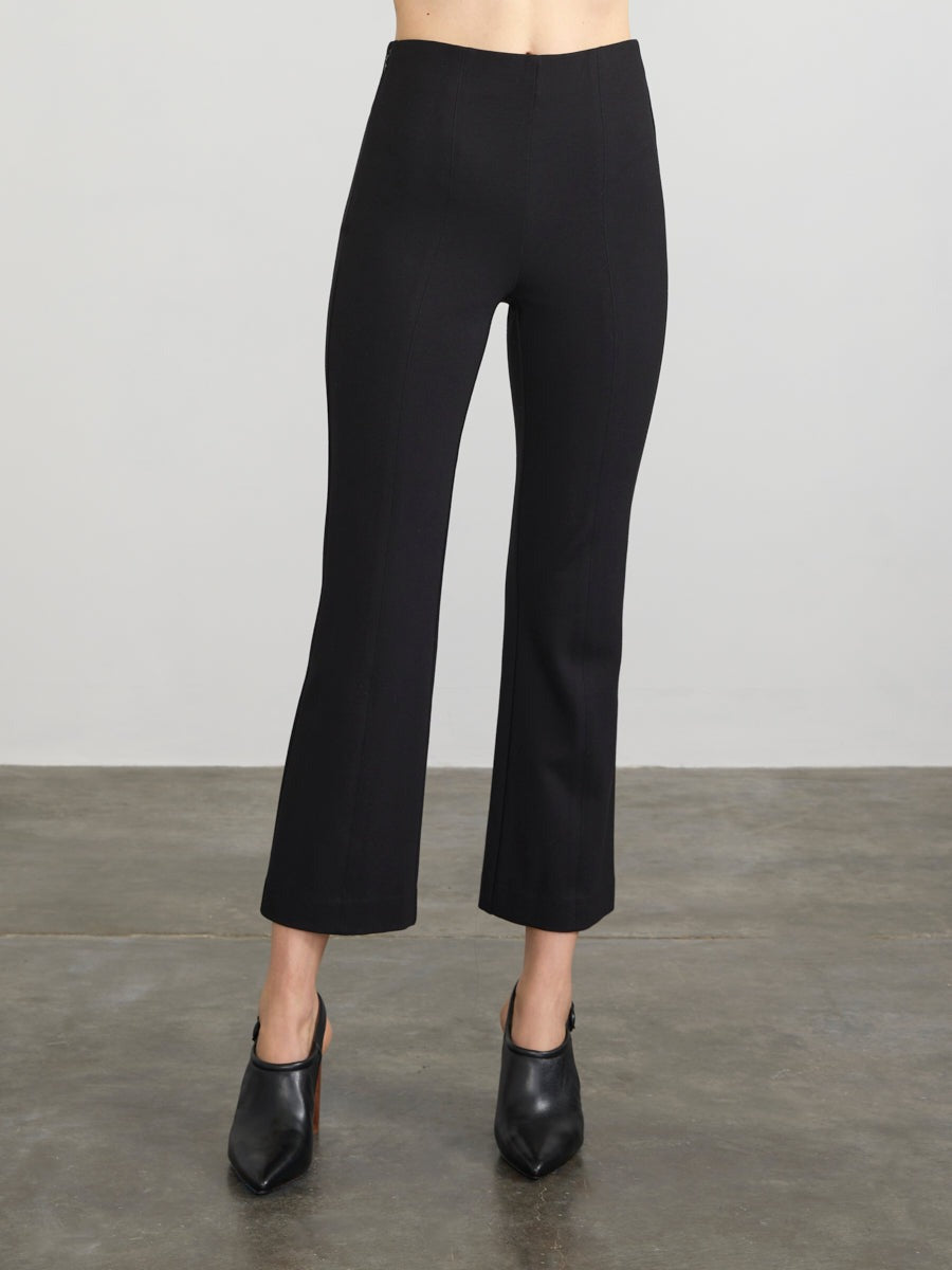 Margaret O'Leary Cropped Flared Pants in Black