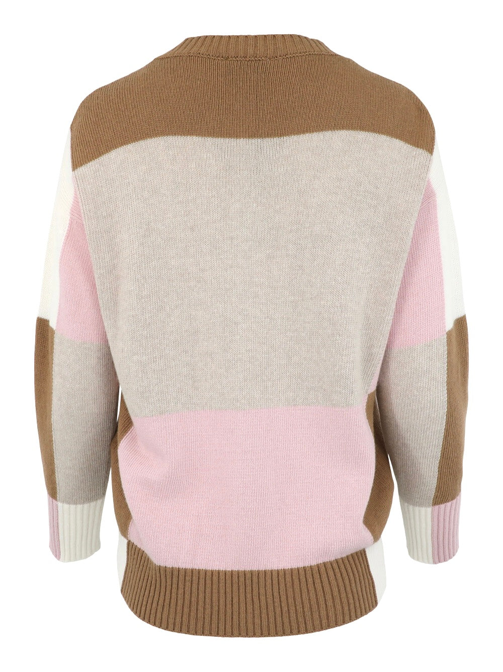 Marella Dingo Colorblock Sweater in Camel