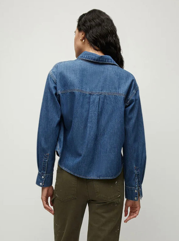 Veronica Beard Avola Top in Cornflower