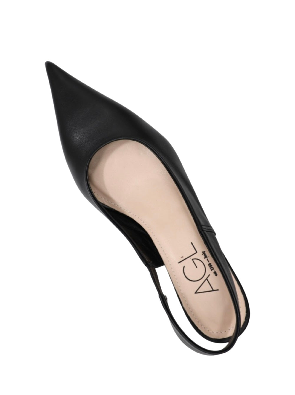 AGL Lenor Slingback Kitten Heel in Nero