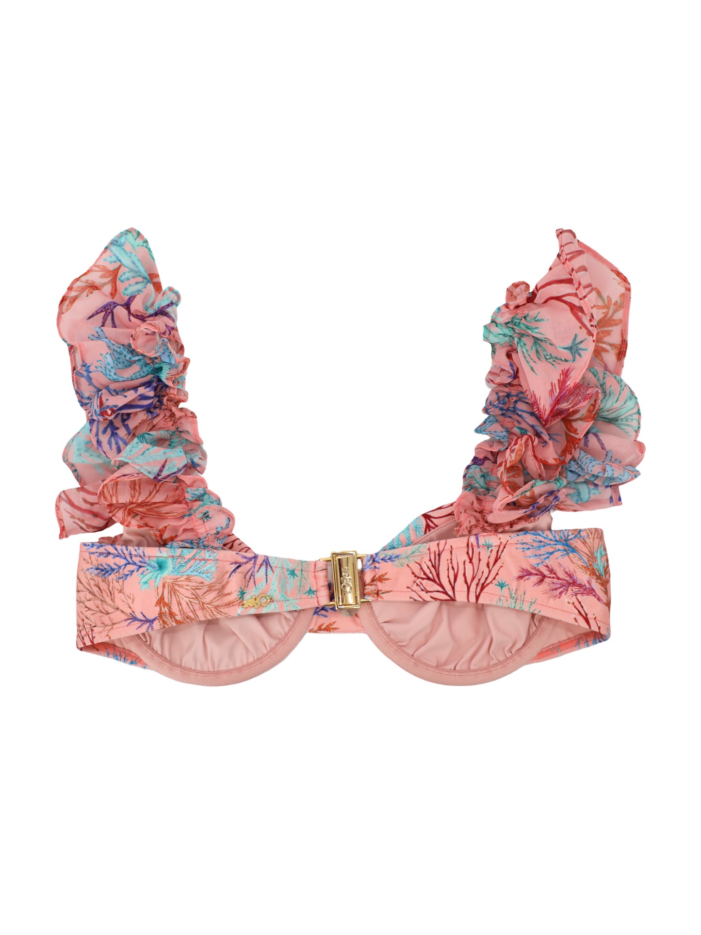 PatBO Seaweed Flutter Bikini Top in Pink