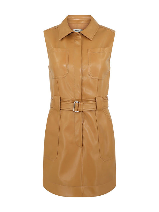 Simkhai Pax Belted Minidress in Hickory