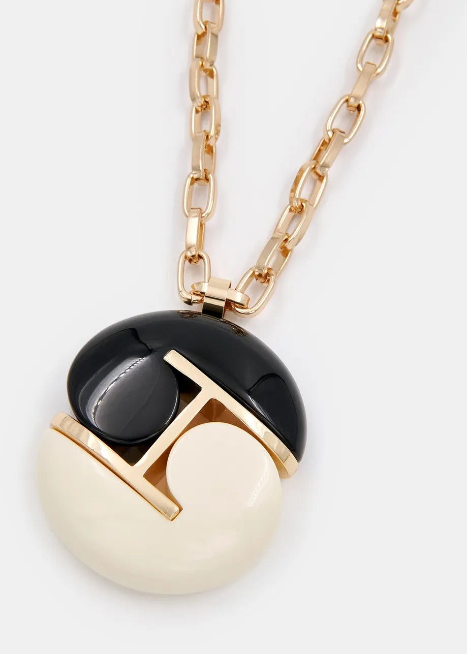 Essentiel Antwerp Glenda Pendant Necklace in Black