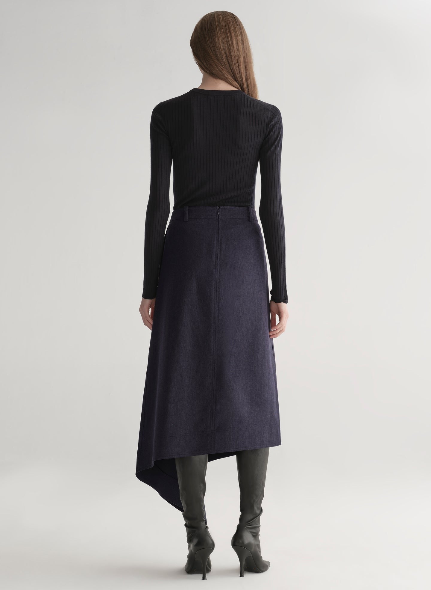 A.L.C. Gael Skirt in Navy Melange