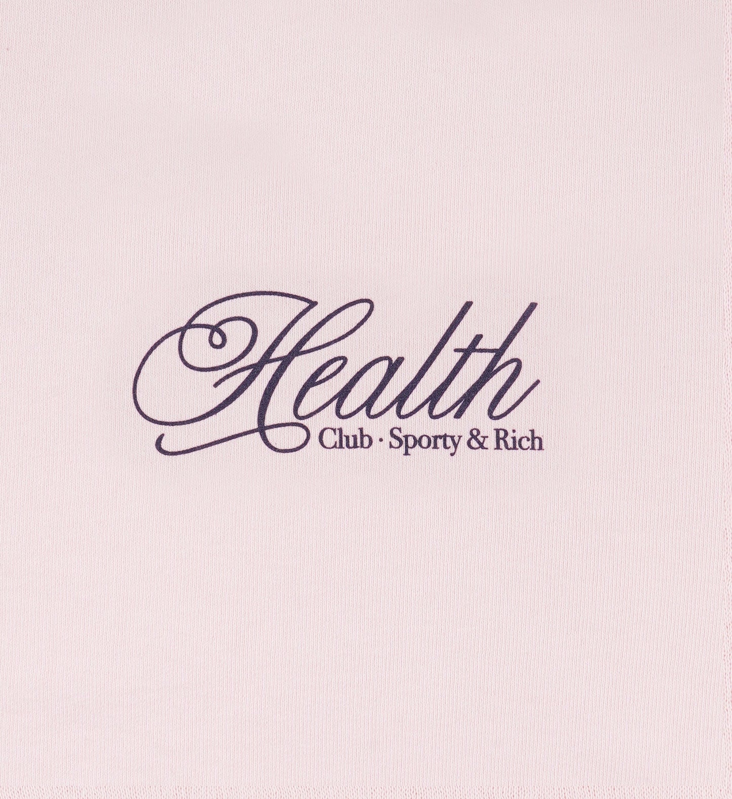 Sporty & Rich Health Script Crewneck in Pink Dolphin