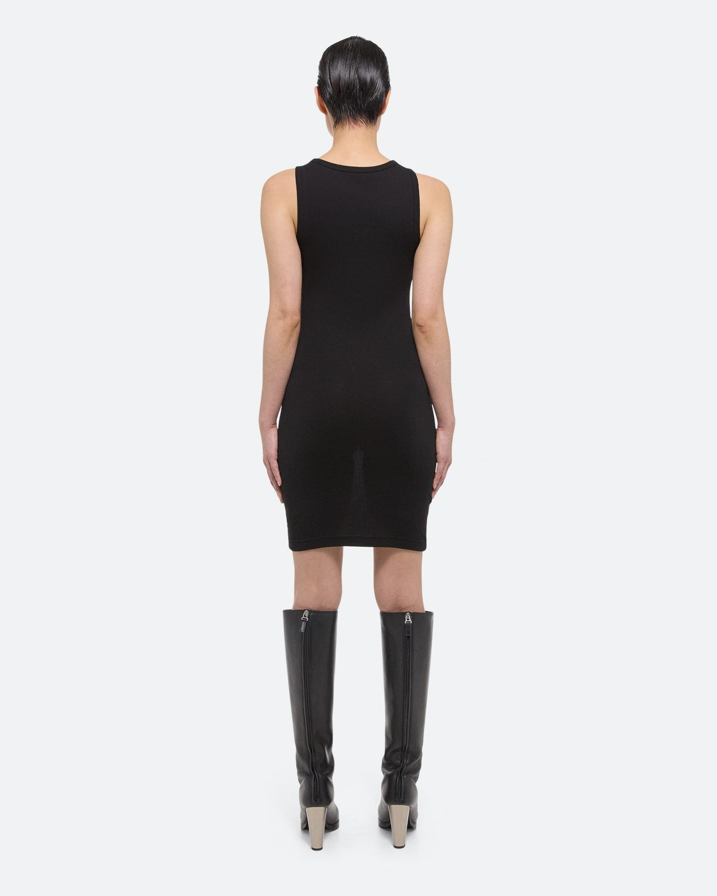 Helmut Lang Tank Dress Soft Rib in Black