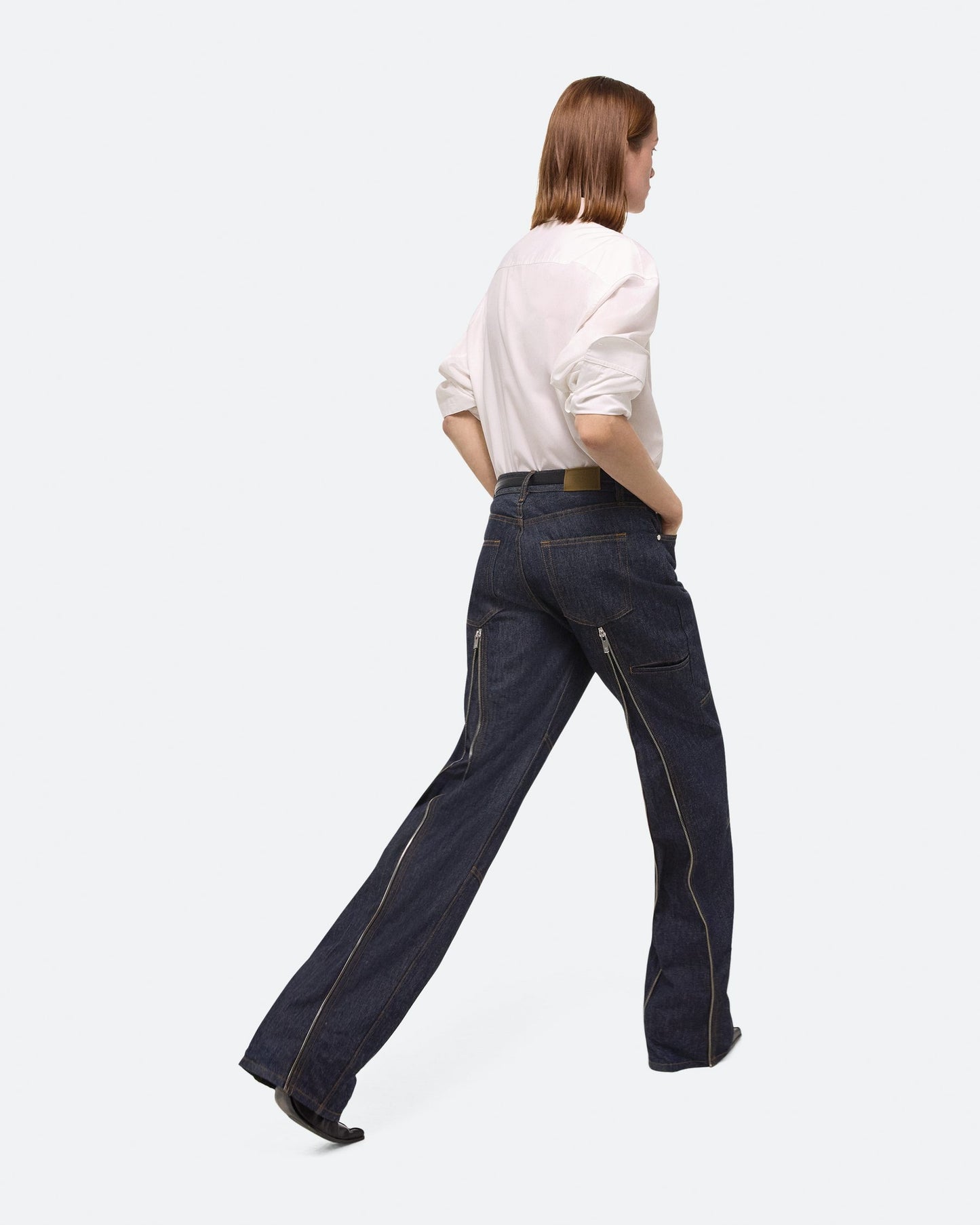 Helmut Lang Zip Carpenter Brooklyn1 in Raw Indigo DNW
