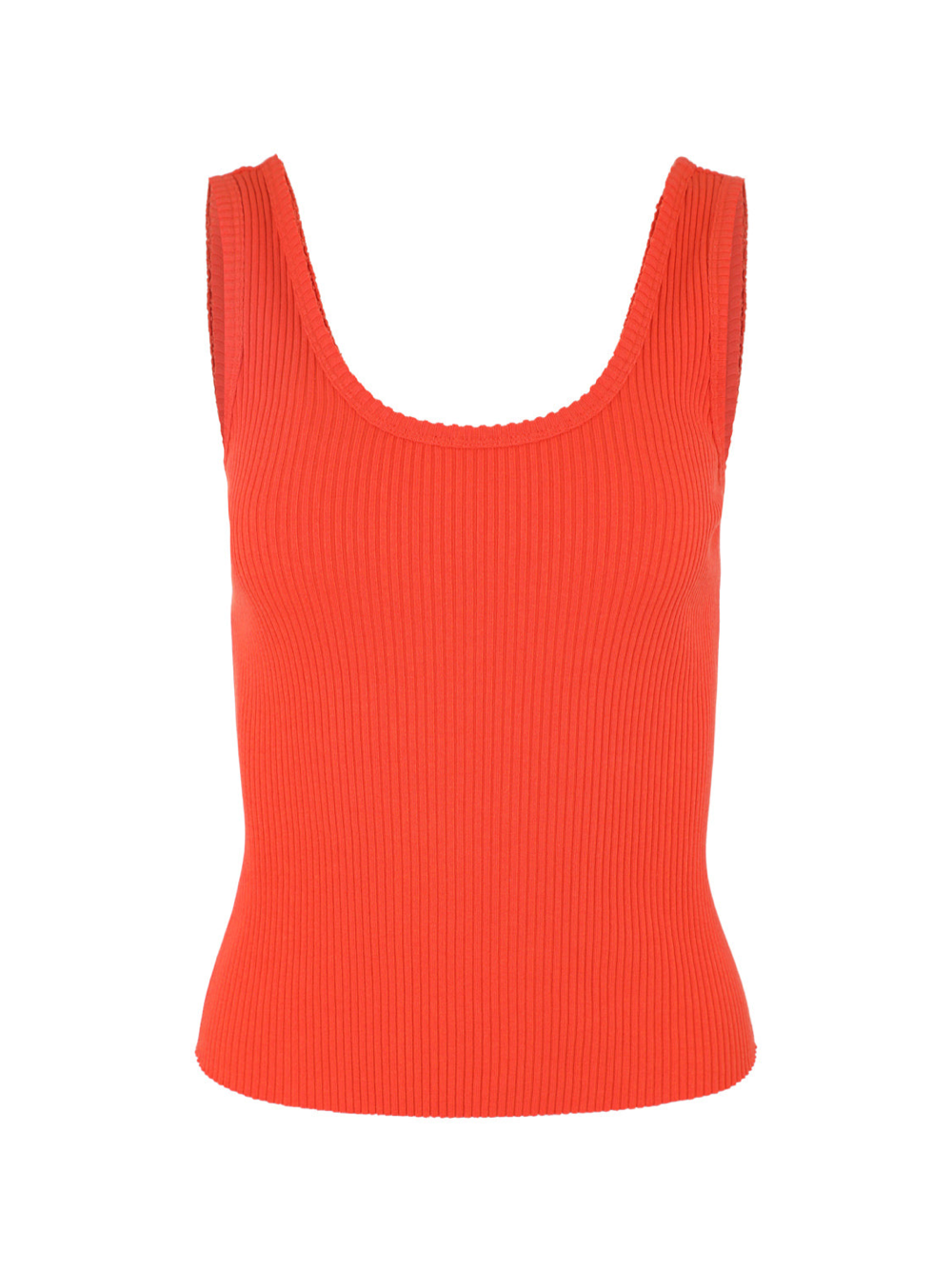 Vince Scoop Neck Rib Tank in Ruby Dusk