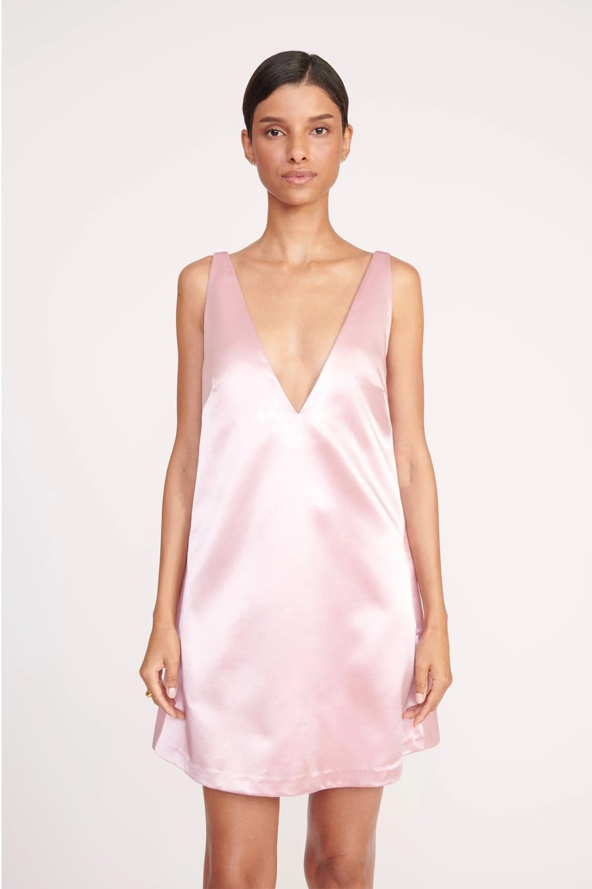 Staud Mini Teagan Dress in Cherry Blossom