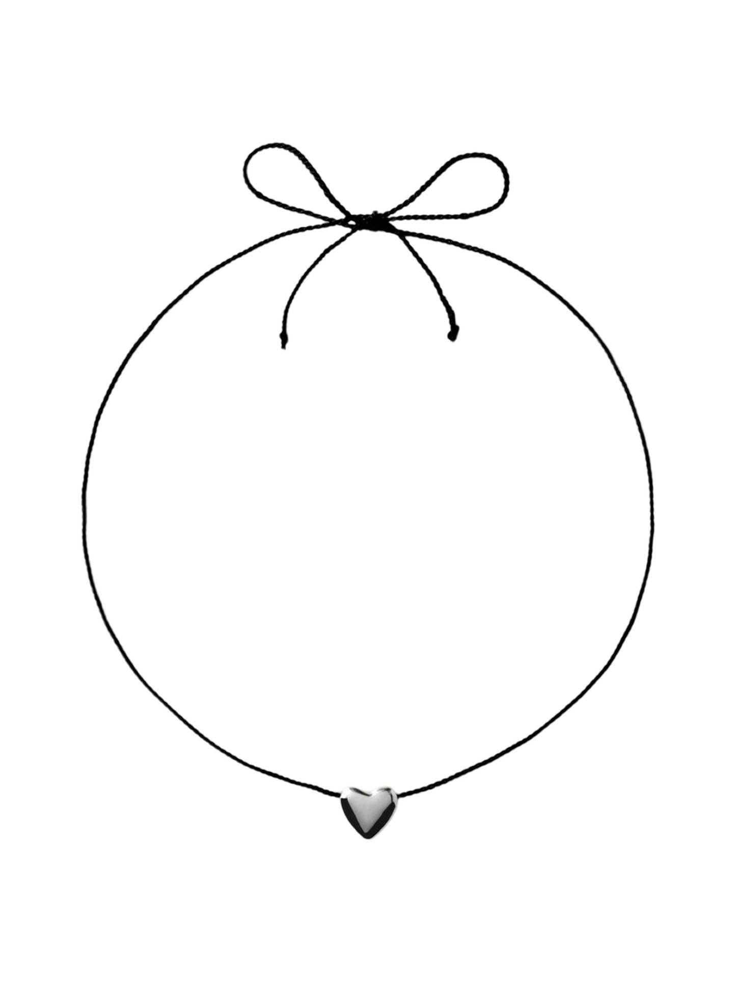 Annika Inez Heart Necklace Mini in Silver