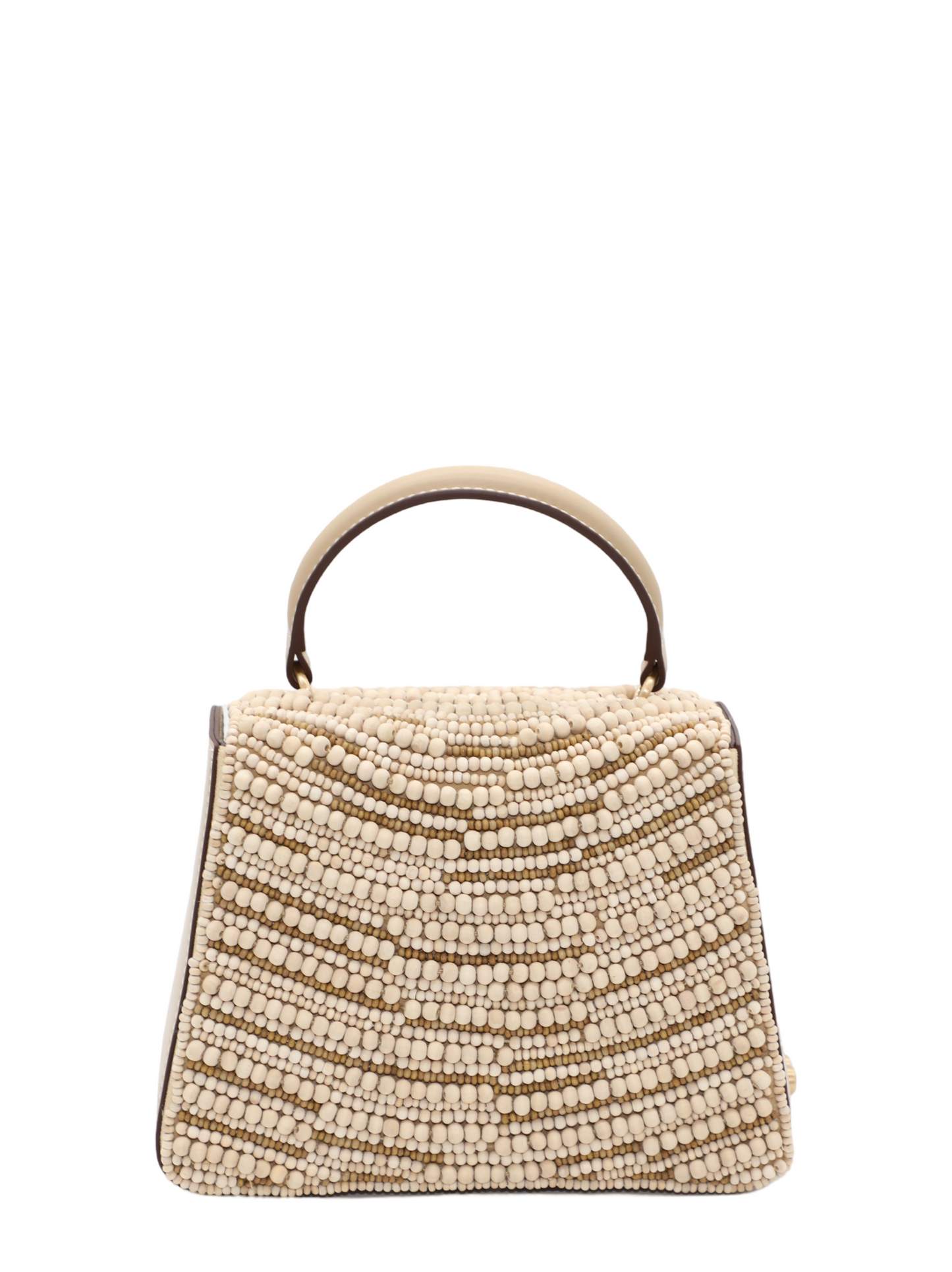 Cult Gaia Sybil Crossbody Bag in Natural Wooden Bead Multi