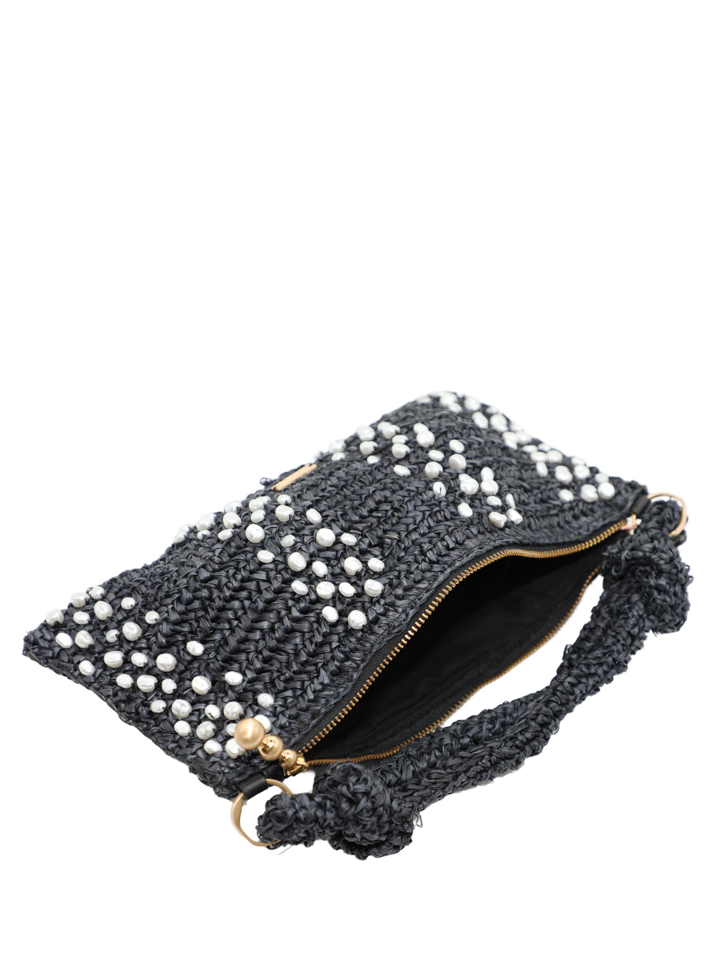Cult Gaia Hera Nano Shoulder in Black/Pearl