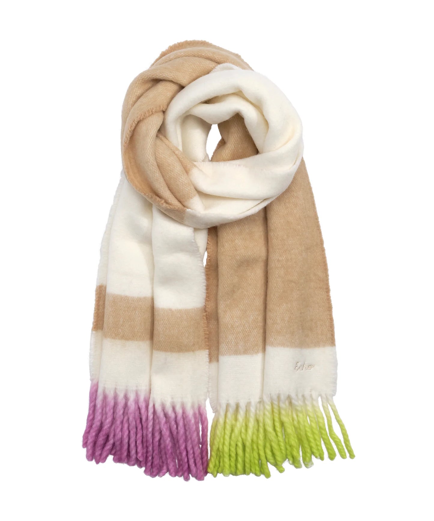 Echo Swizzle Stick Scarf in Semolina