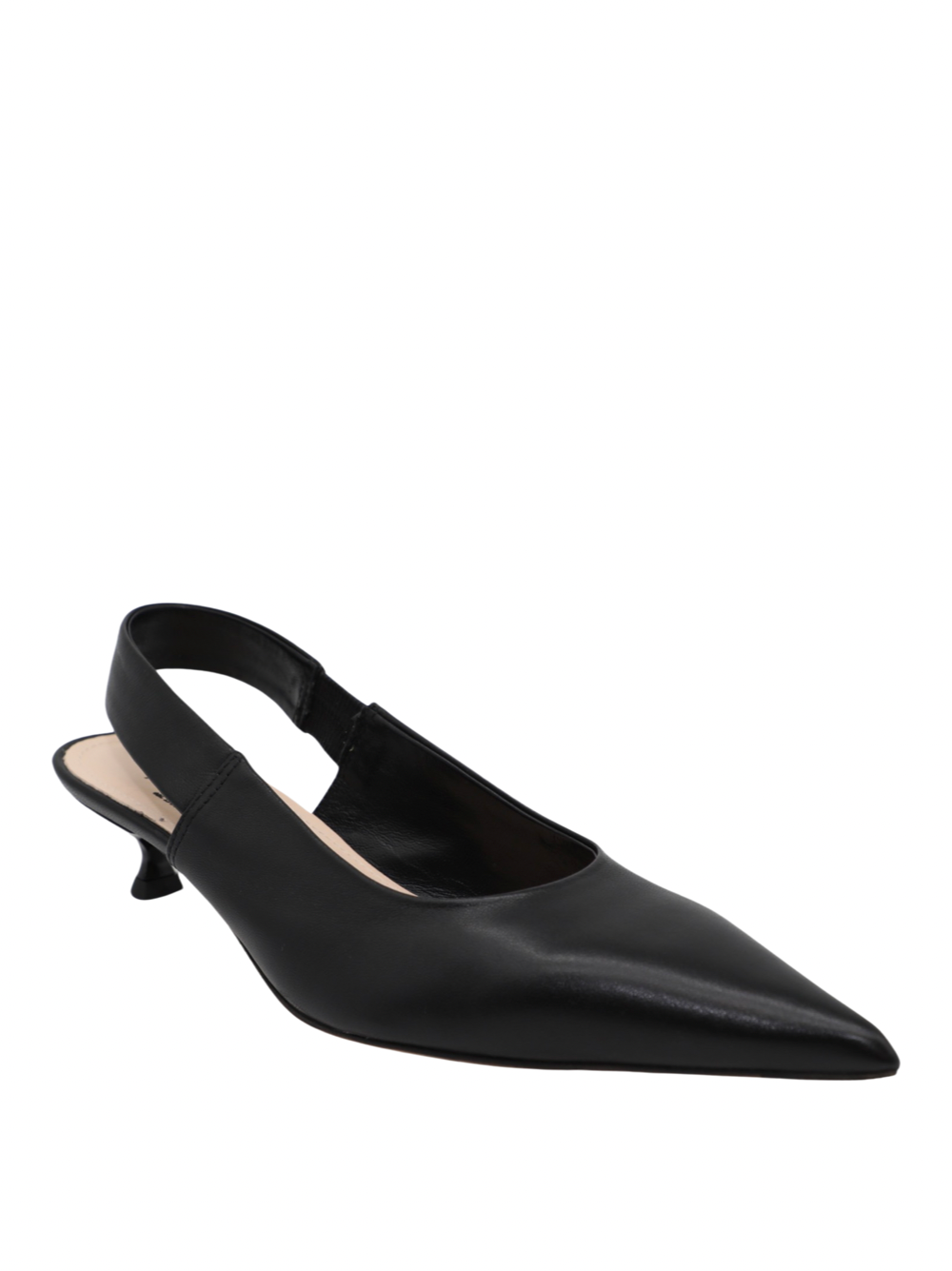 AGL Lenor Slingback Kitten Heel in Nero