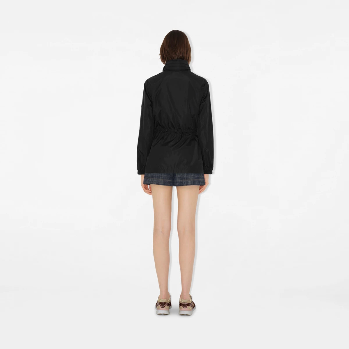Burberry Short Nylon Parka in Black
