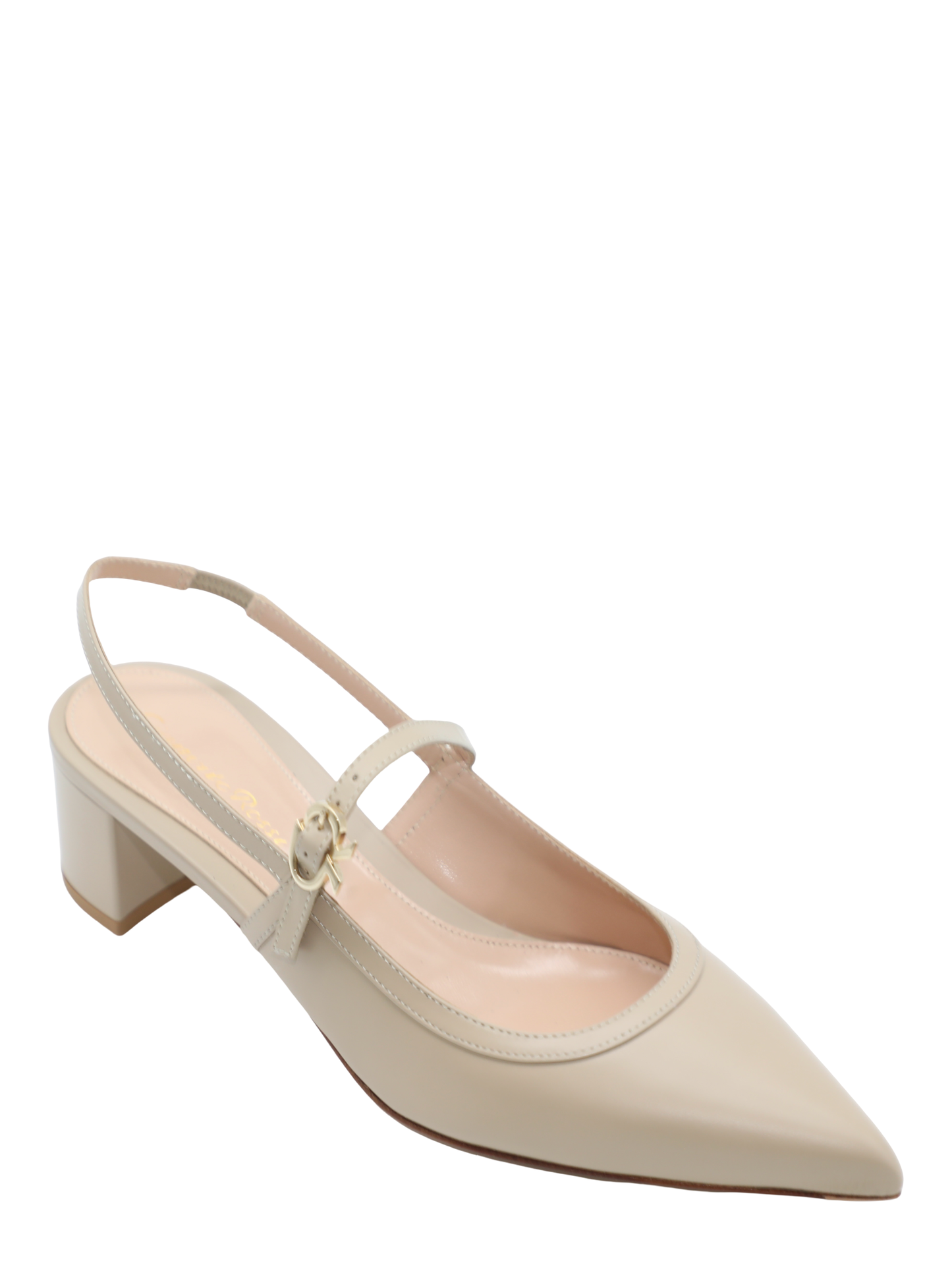 Gianvito Rossi Vitello Heel in Sand