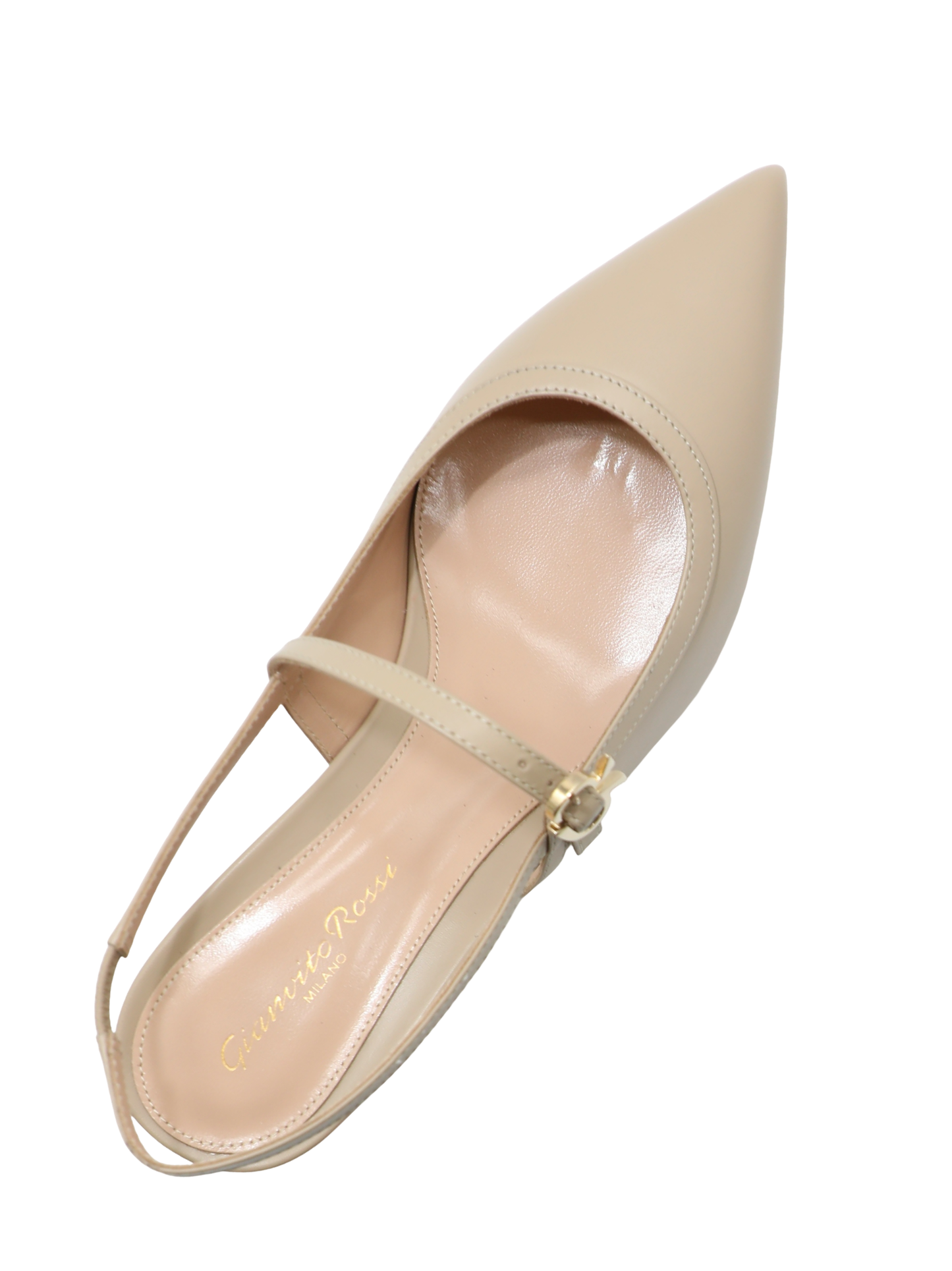 Gianvito Rossi Vitello Heel in Sand