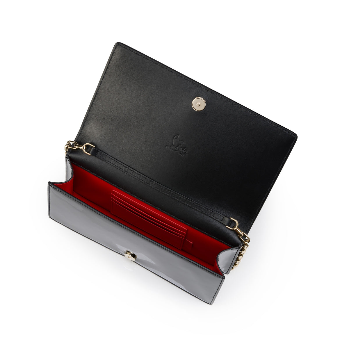 Christian Louboutin Bettina Clutch n Patent Black/Gold | In-Store Only