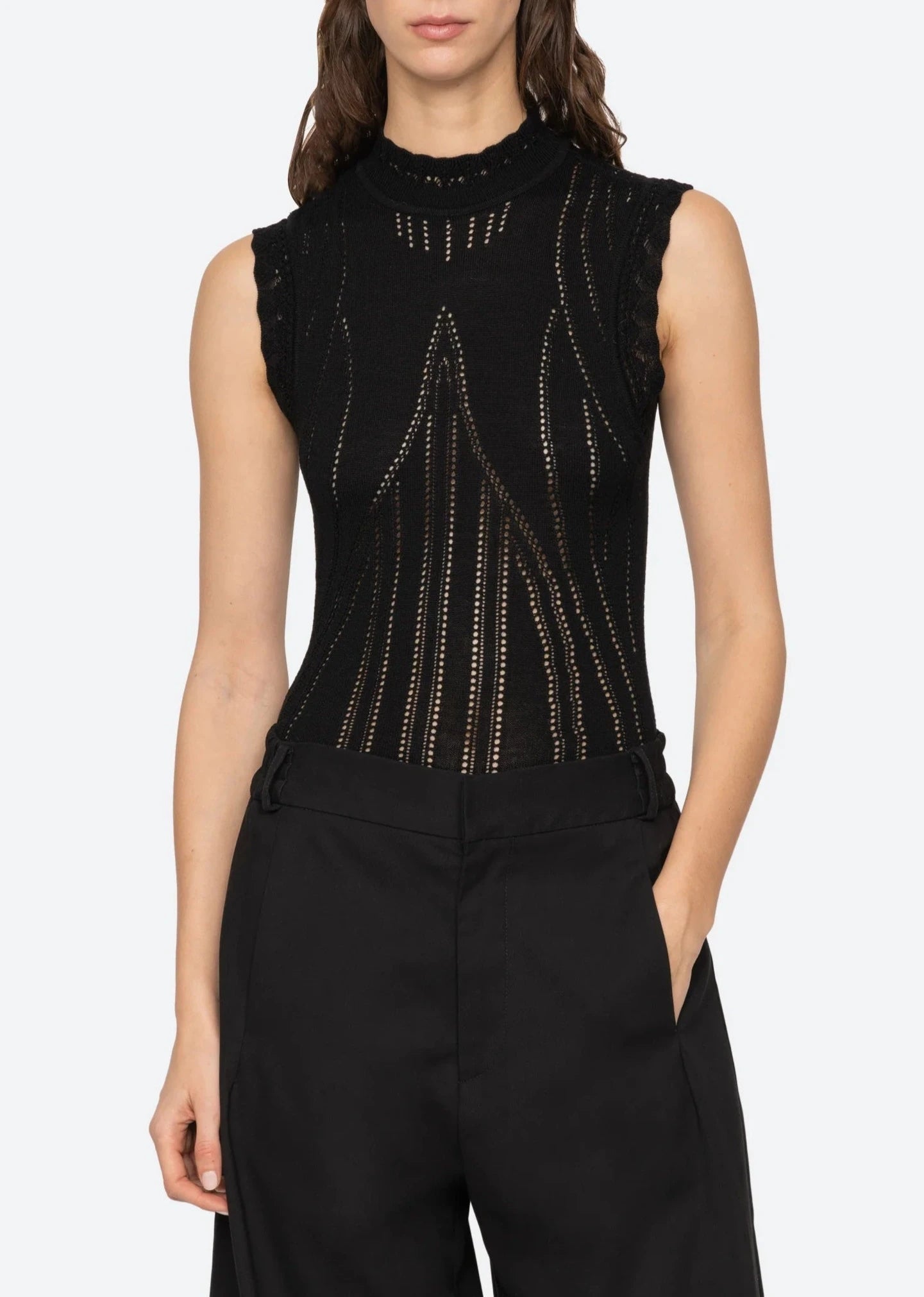 Sea Paxton Knit Tank Top in Black