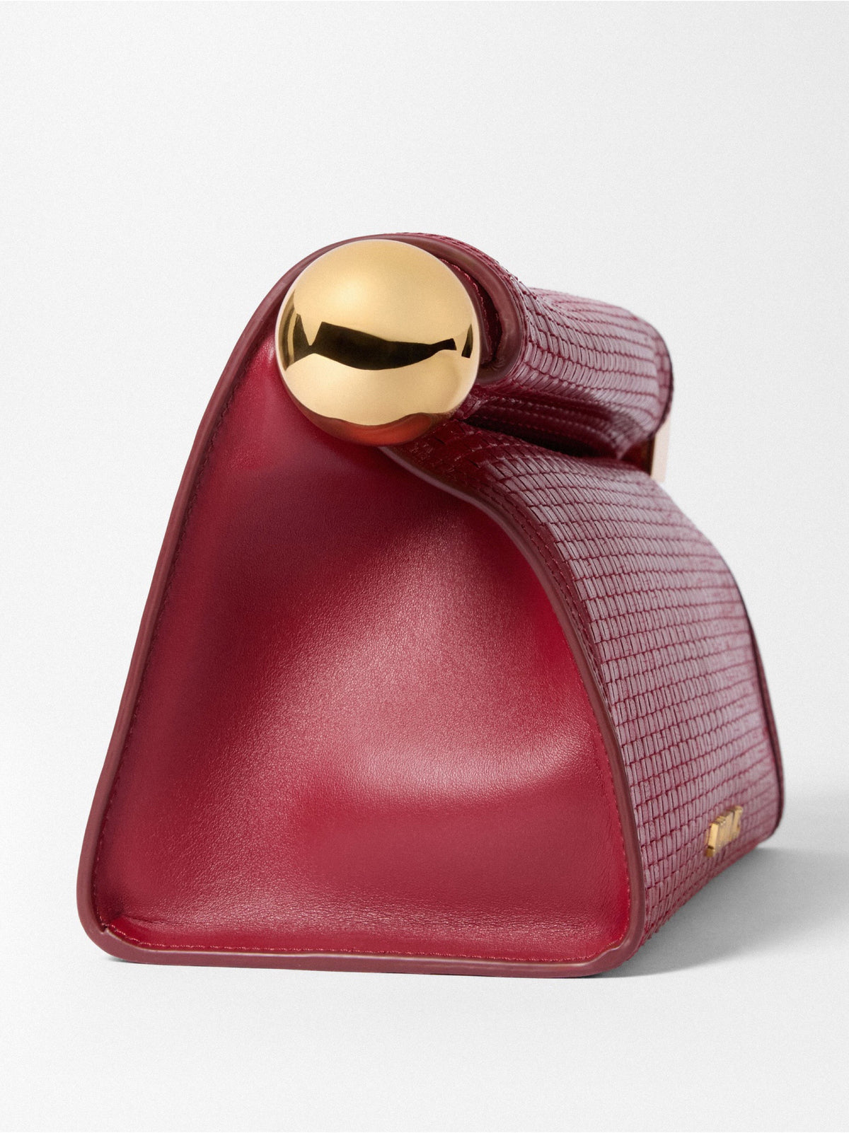 Jacquemus The Rond Carré Clutch in Dark Red