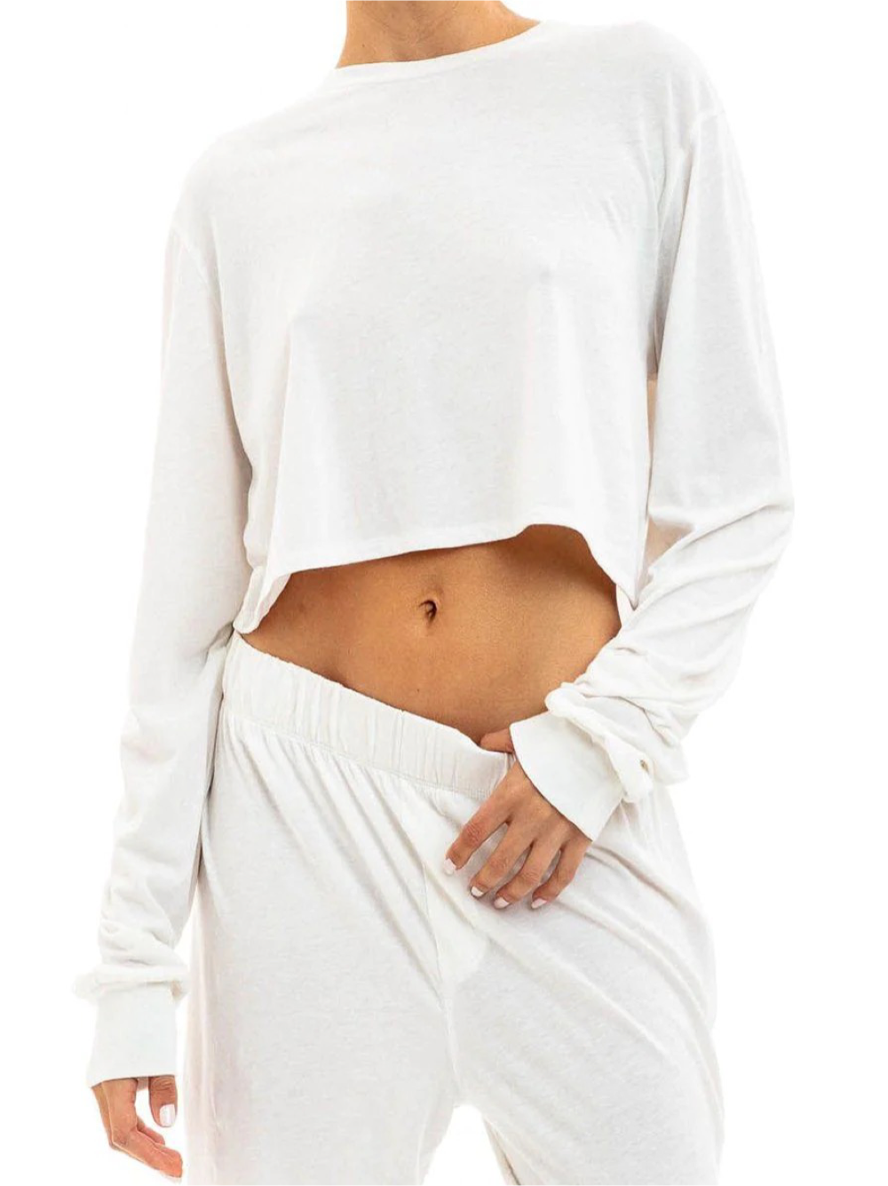 Éterne Long-Sleeve Cropped T-Shirt (More Colors)