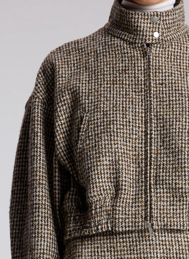 A.L.C. Harrison Jacket in Cream/Brown