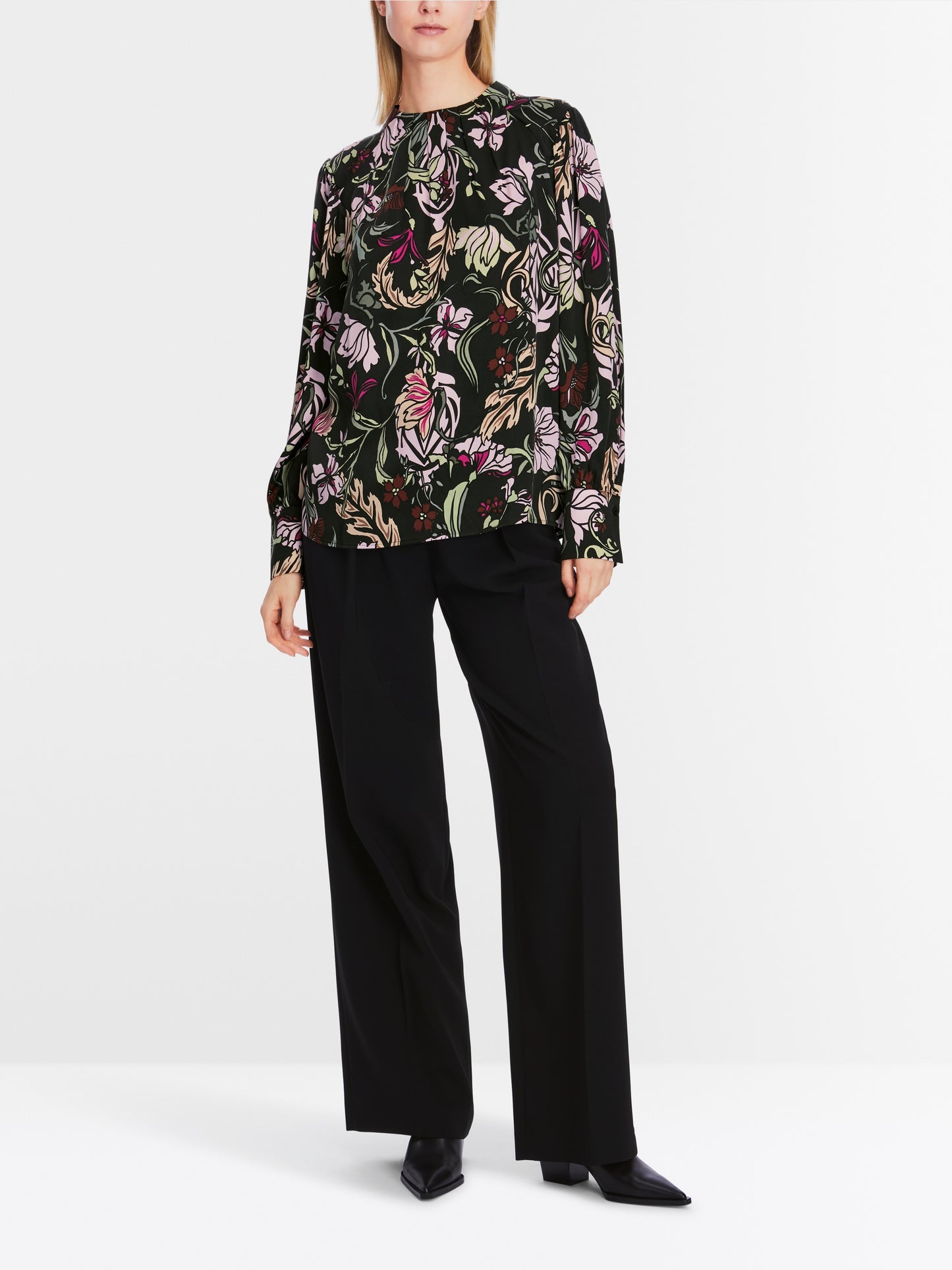 Marc Cain Floral Silk Blouse