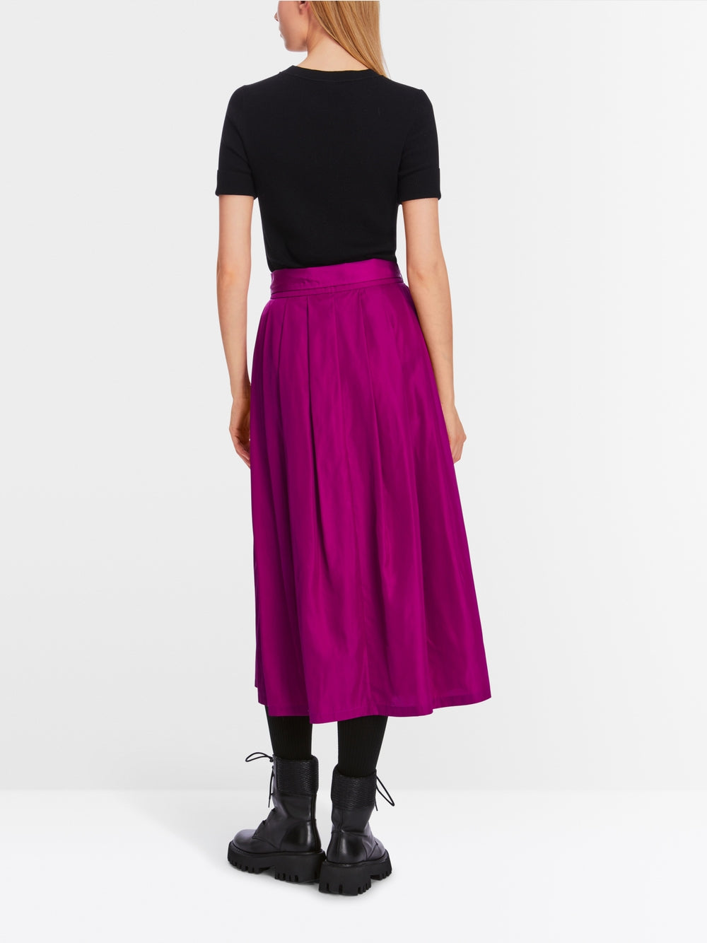 Marc Cain Rethink Together Wide Skirt in Alpine Rose