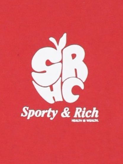 Sporty & Rich Apple T-Shirt in Red/White