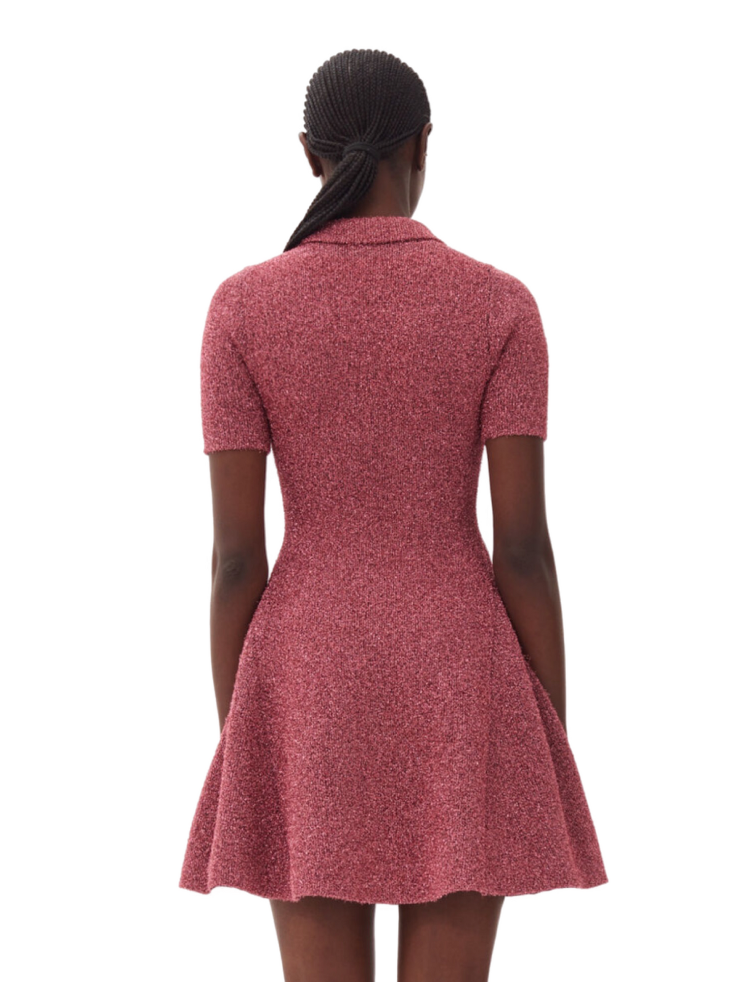 Ganni Sparkle Doubleface Mini Dress in Corsage