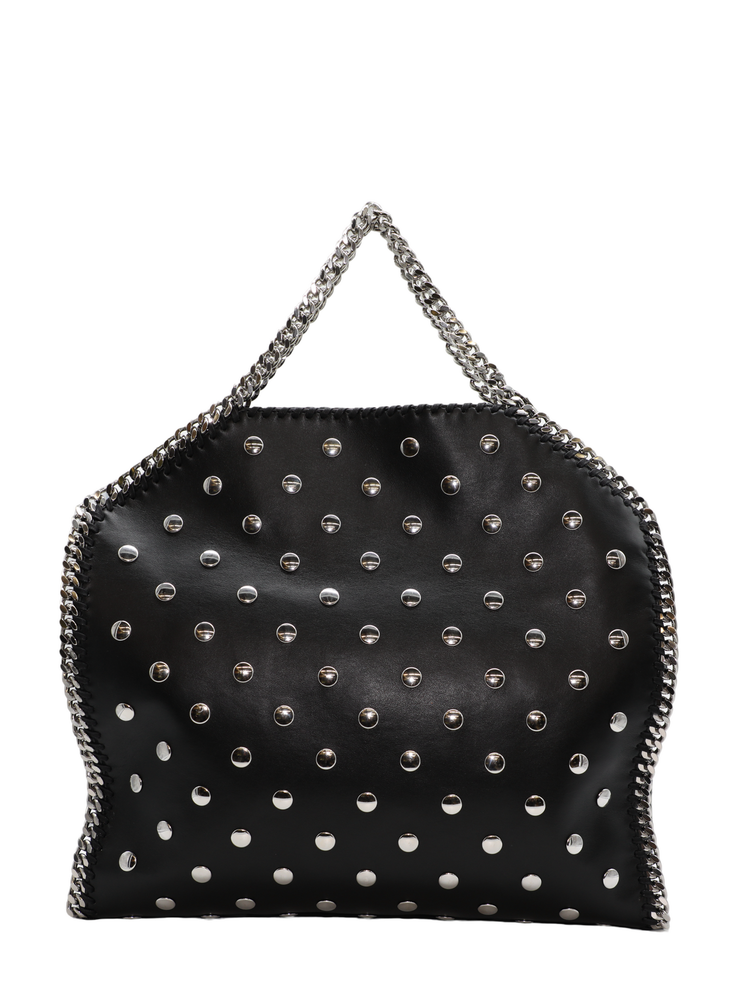 Stella McCartney 3-Chain Tote All Over Studded Alter Mat Handbag in Black