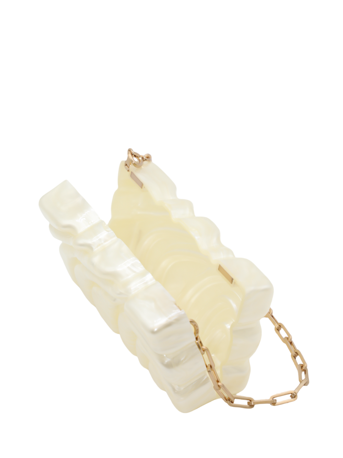 Cult Gaia Aura Clutch in Ivory