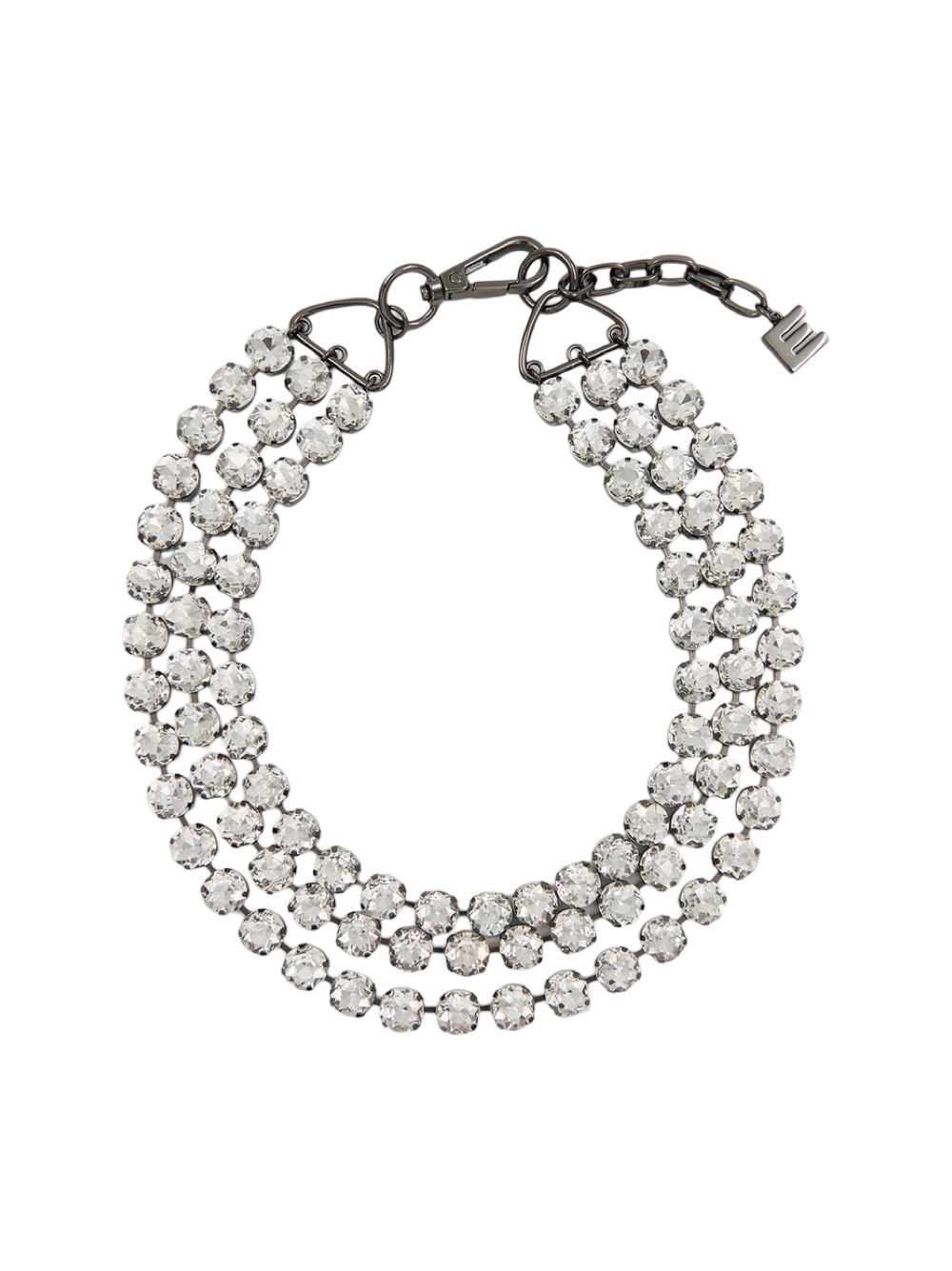 Essentiel Antwerp Georgina Rhinestones Necklace in White