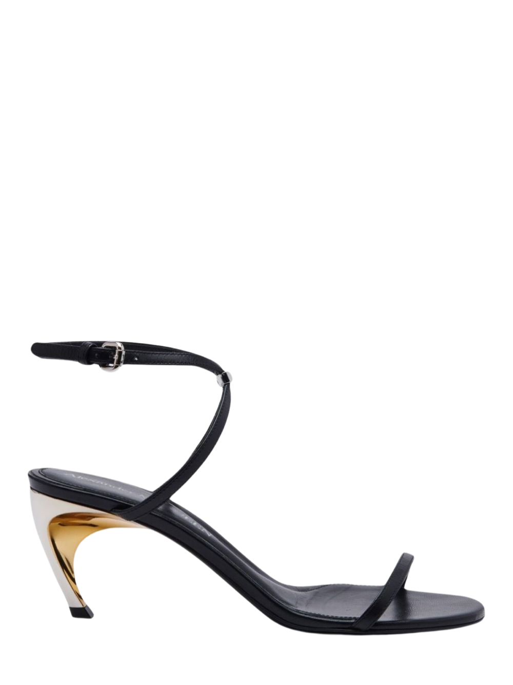 Alexander McQueen Armadillo Sandal in Black/Silver