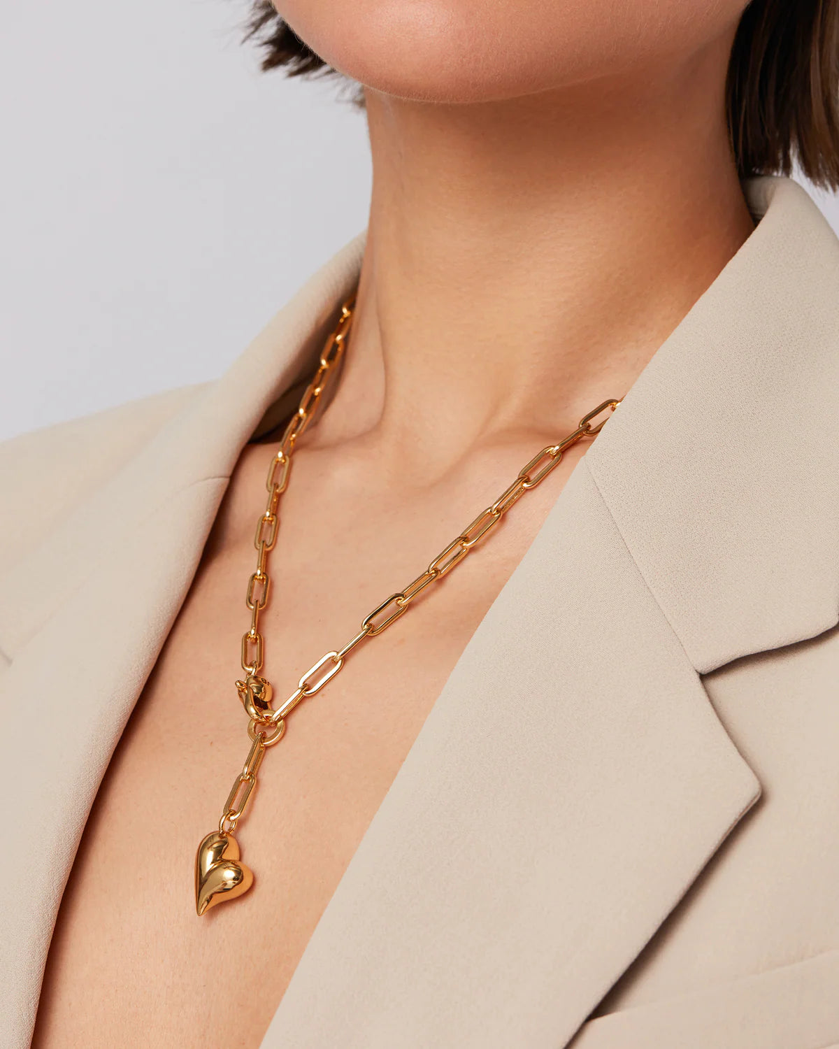 Jenny Bird Puffy Heart Necklace (More Colors)