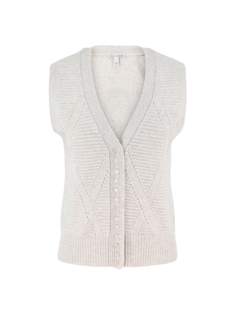 Autumn Cashmere Diamond Stitch Sweater Vest (More Colors)